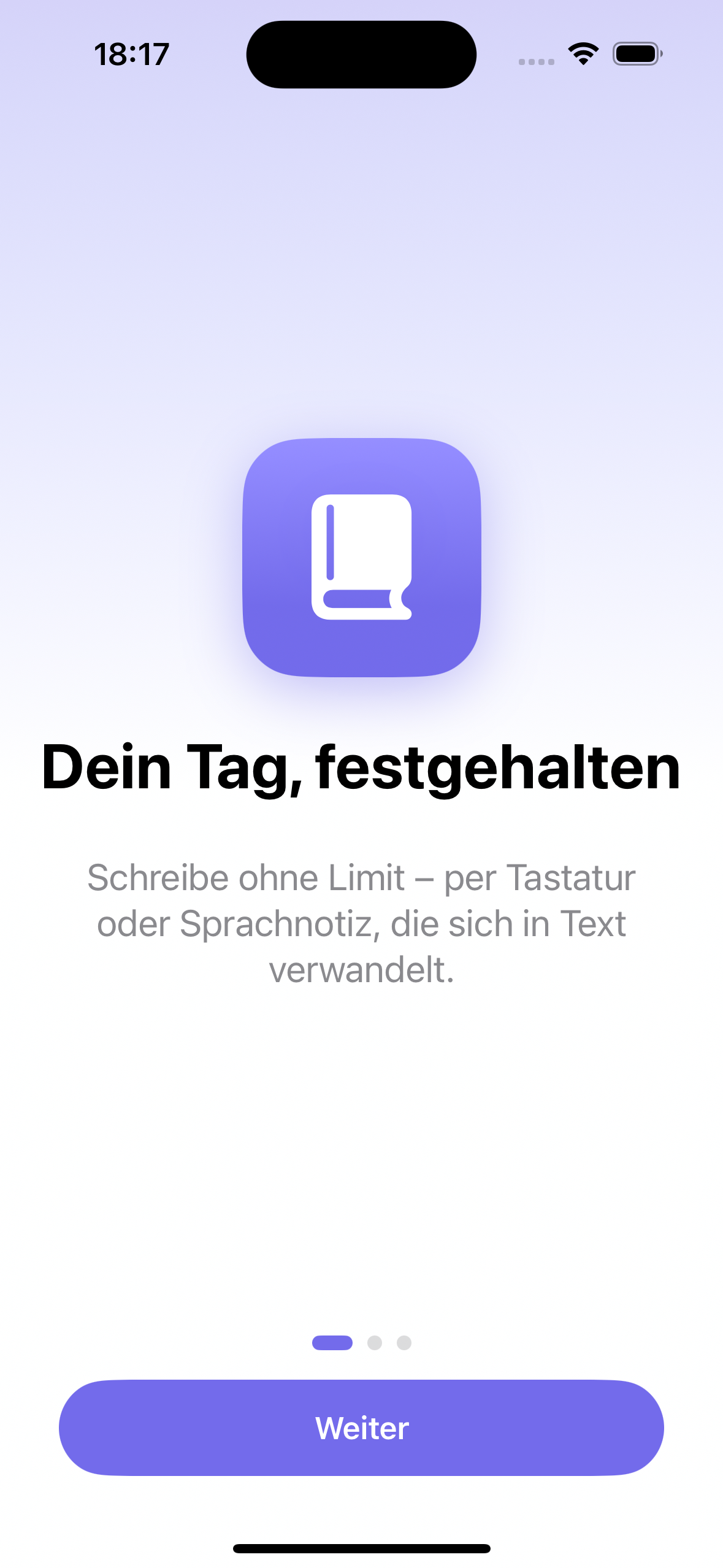 DayNote App – digitales Tagebuch